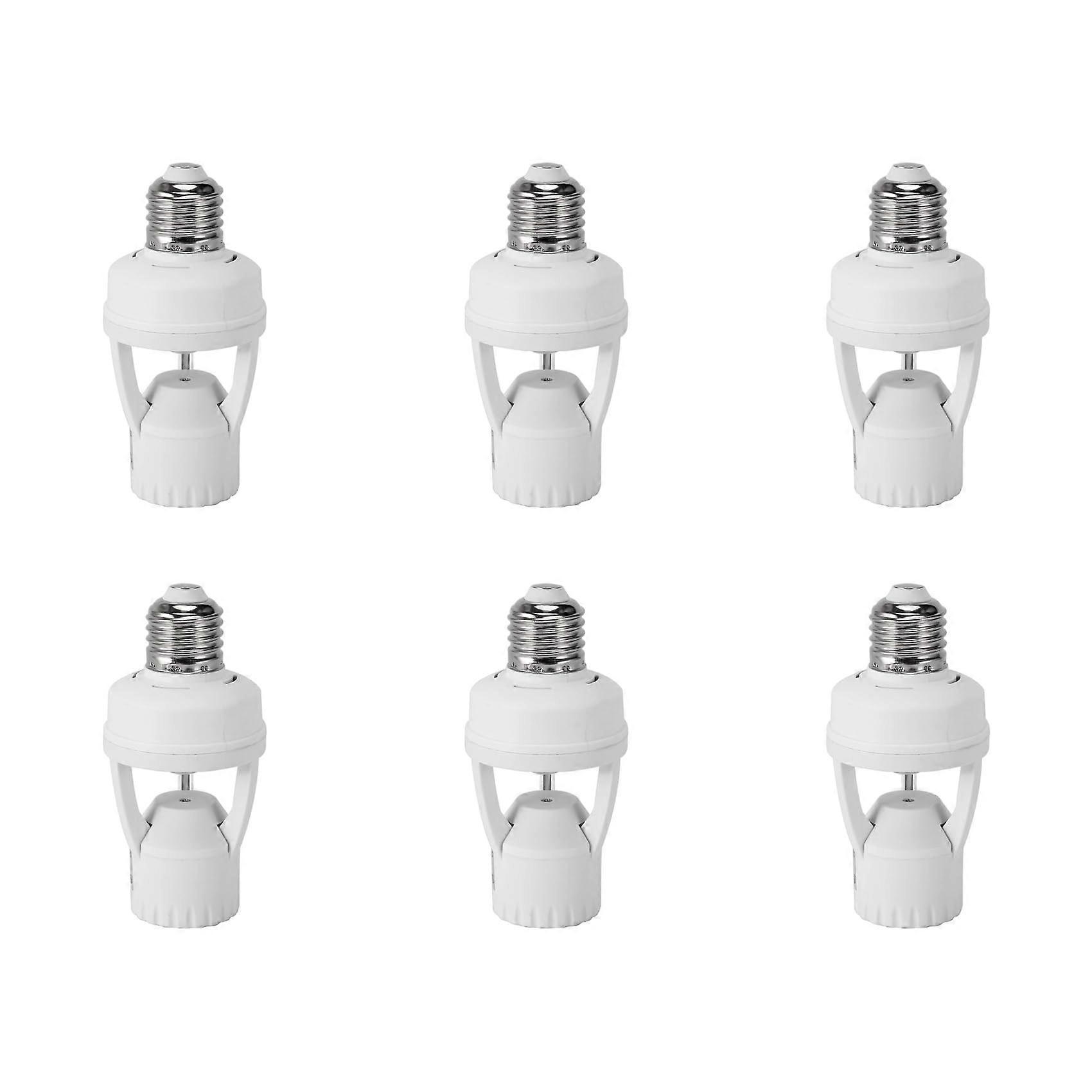 6X AC 110-220V 360 Degrees Pir Induction Motion Sensor IR Infrared Human E27 Plug Socket Switch Base LED Bulb Holder
