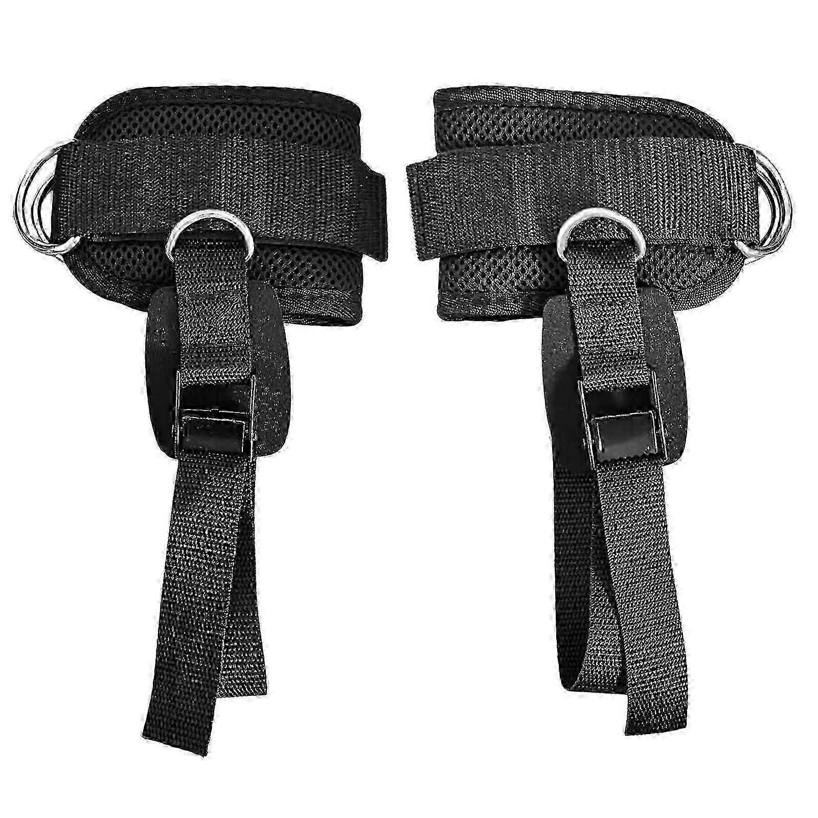 2 stykker ankelstropper pedal reb glute øvelser træning ankel manchet sæt sort godt