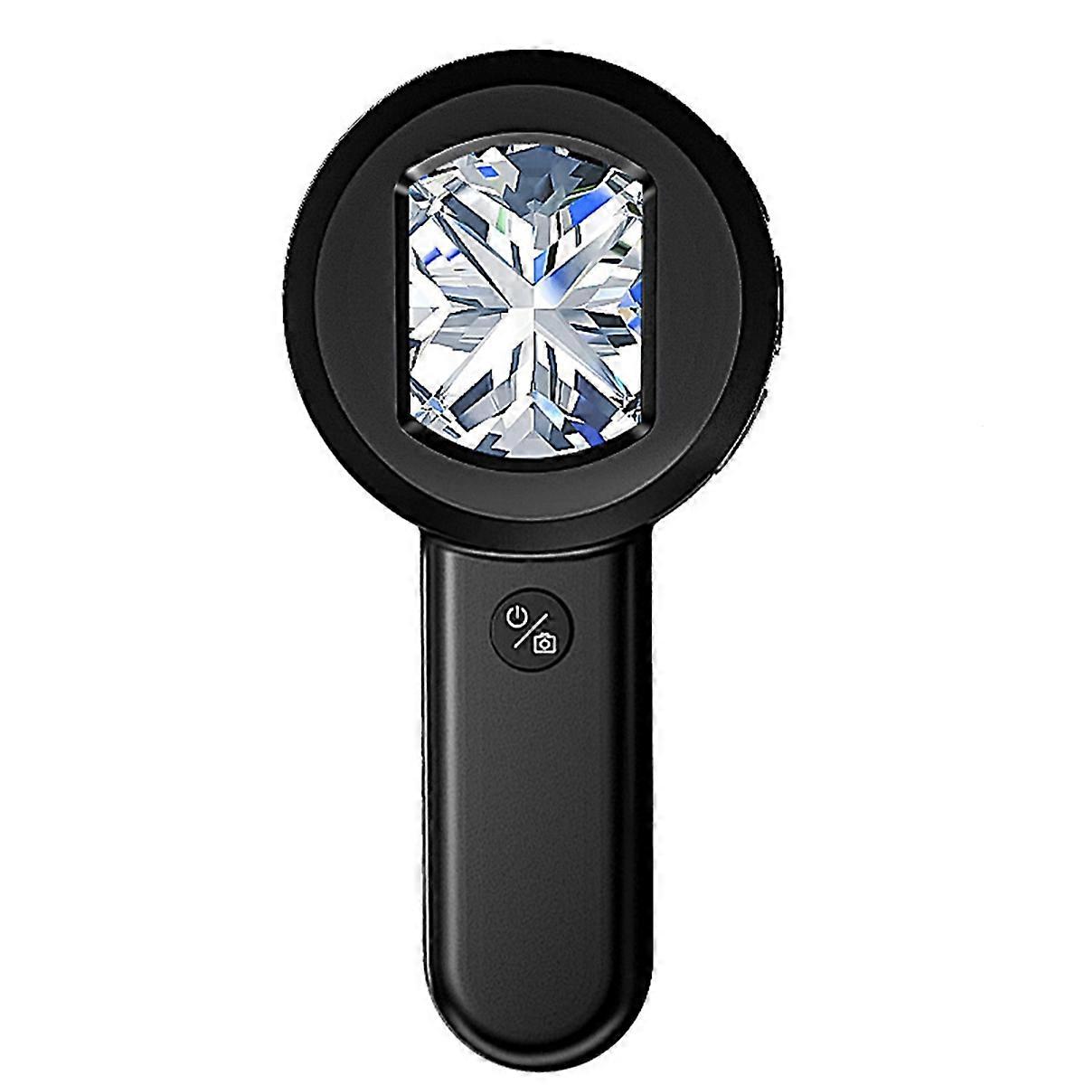 USB Charging 100X Reading Loupe with 8 LED Light Rechargeable Portable Magnifier 2 Lighting Modes for Seniors Reading