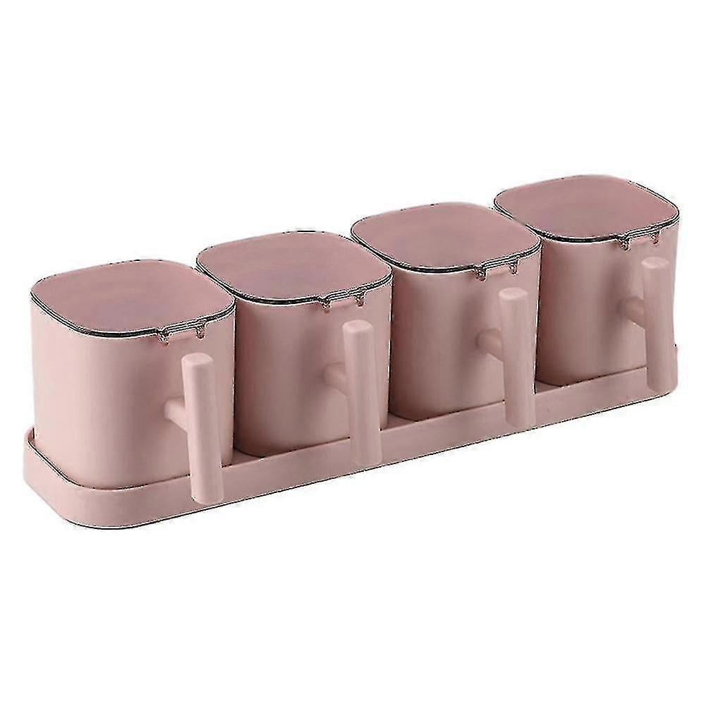 Spices Box Pepper Spice Shaker Kitchen Condiment Jars With Spoons D