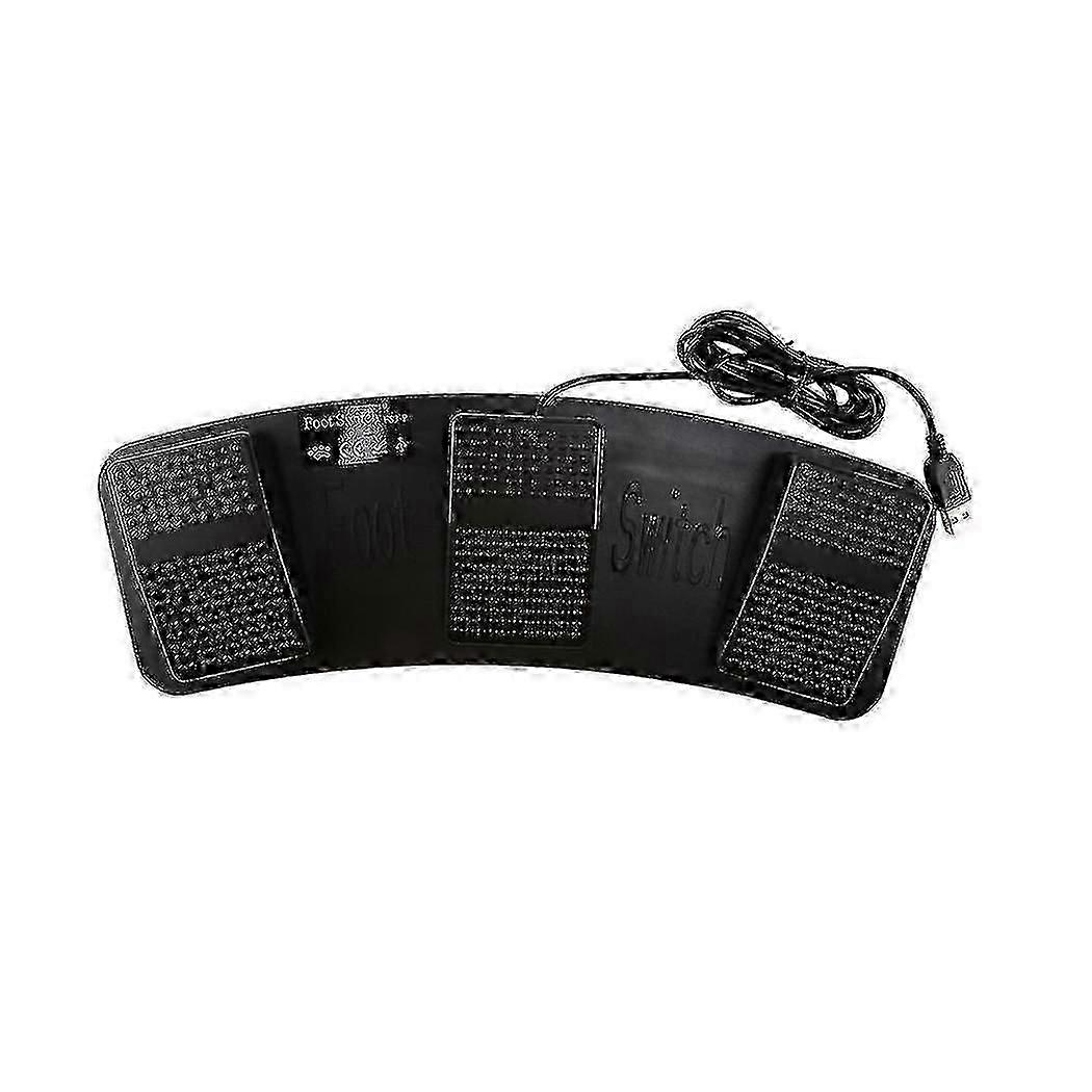Fs3-p Usb Triple Foot Switch Pedal Control Keyboard Mouse 3 Pedals Simulate Any Key On Keyboard Com
