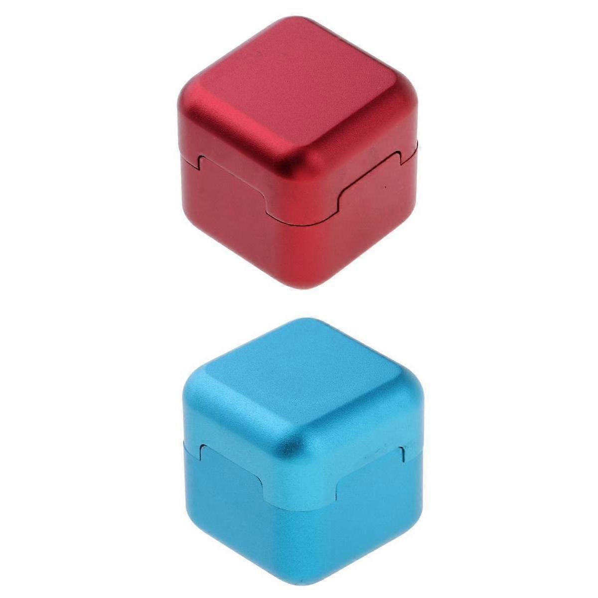 2x Aluminum Pool Cue Chalk Case with