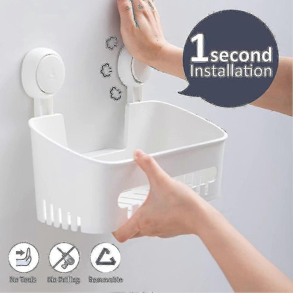 2 Pack, Bathroom Shower Basket Wall Mounted Shower Organizer