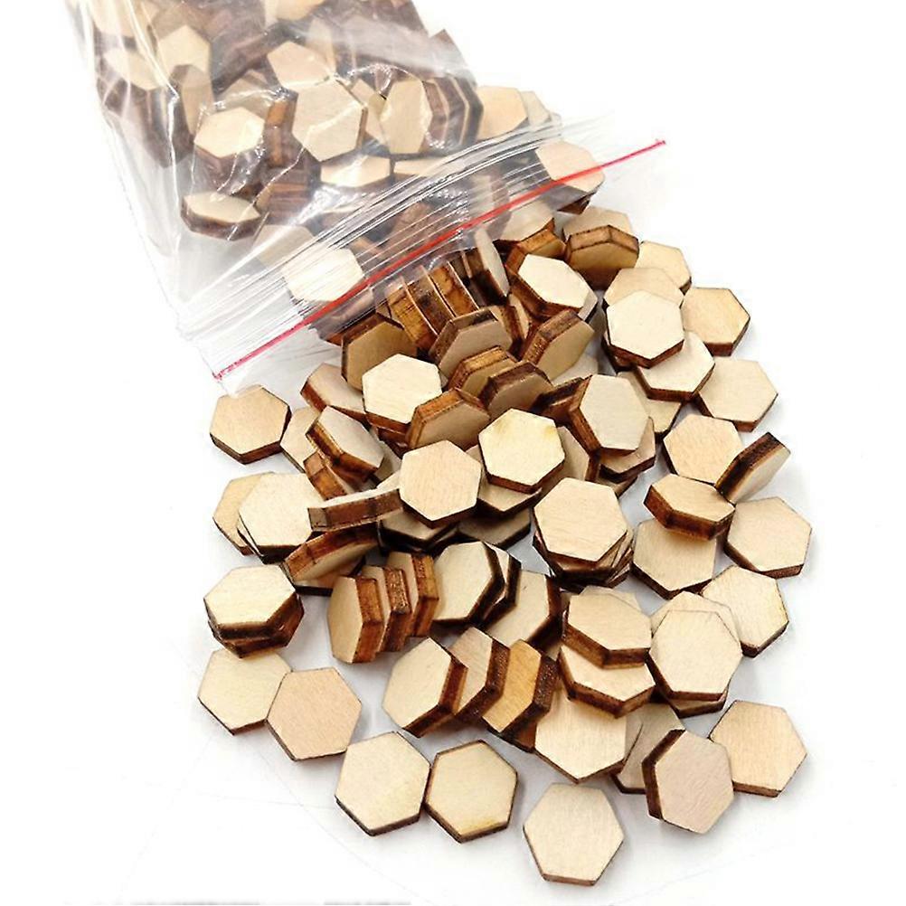 Unfinished Honeycomb Wood Circle Pieces for Decor Smooth Surface Perfect for DIY Crafts and Handmade Projects 100 Packs