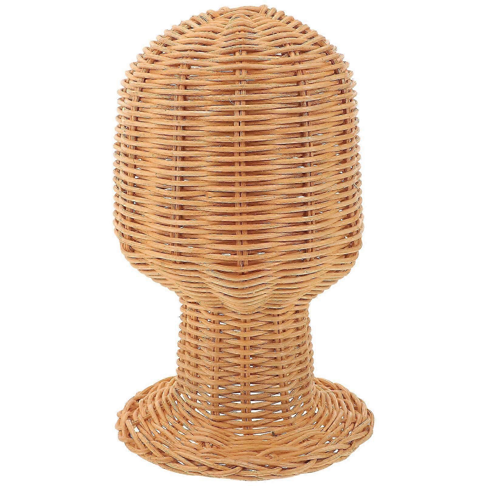 Desktop-Hut-Display-Rack Einzelhandel Verwenden Cap Showcase Stand Woven Hat Display Rack Rattan Cap Holder