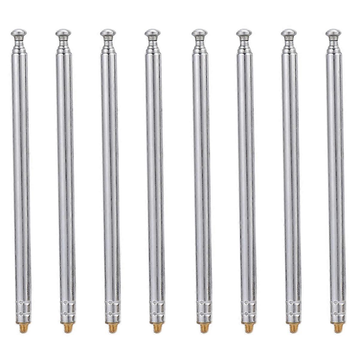 8X RC Model Car 5 Silver 5 Section 3 mm External Threaded Expansion Antenna