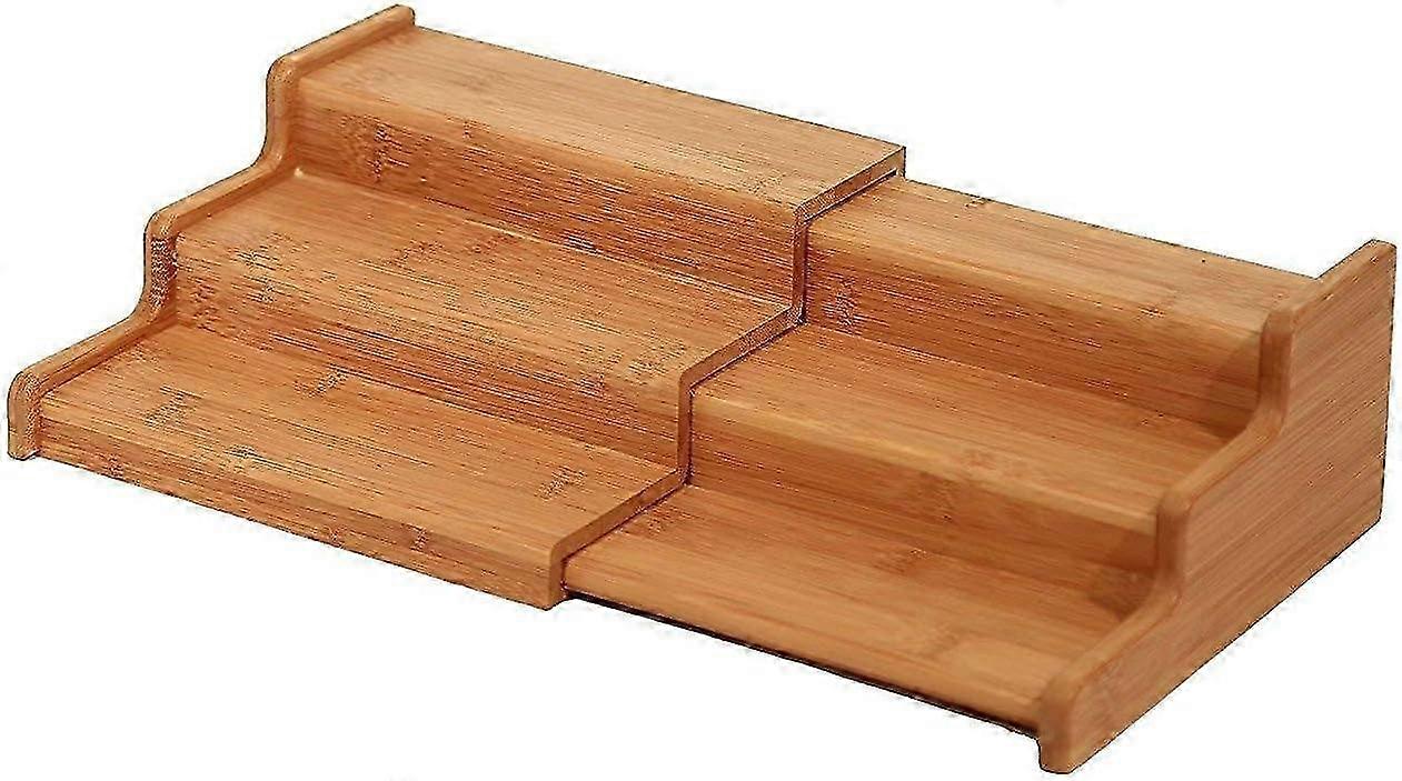 Bamboo Spice Rack, Kitchen Cabin,3-Tier Expandable Shelf,Space Saver