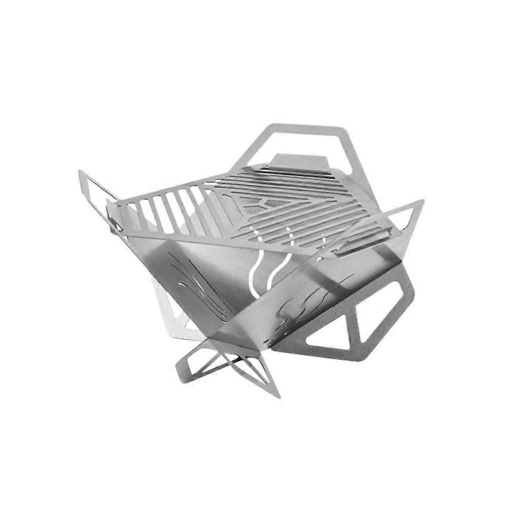 BBQ Fire Pit Practical Campfire Pit Foldable Stainless Grill Folding Fire Pit
