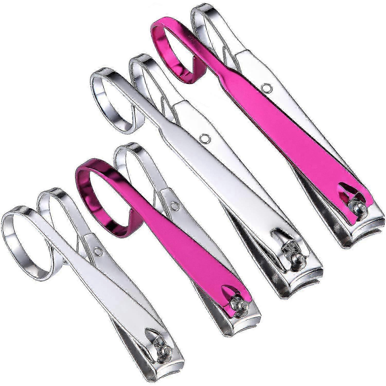 4pcs Ez Grip Clippers 360-degree Rotating Scissor Grip Clipper With Handles S