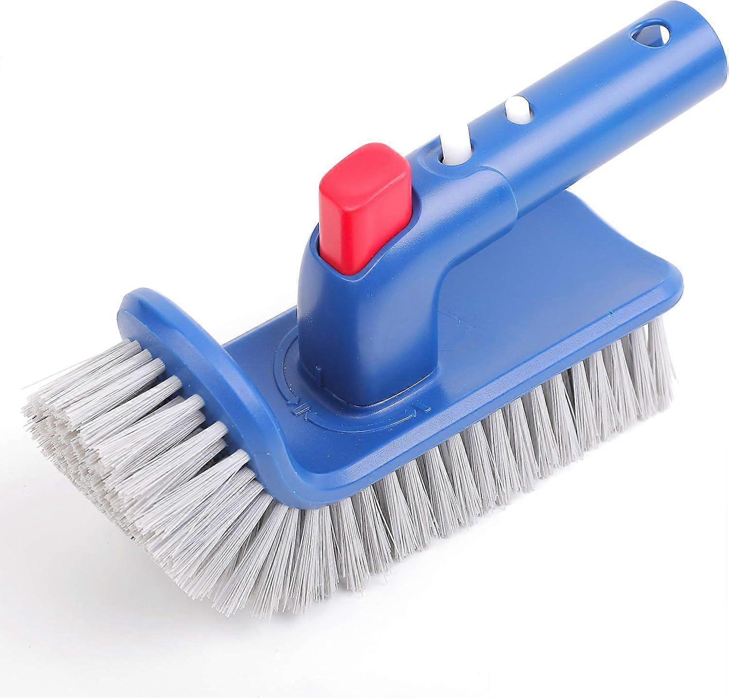 Swivel hand scrub brush head for pool, for cleaning walls, steps and corners, suitable for pools, bathrooms.