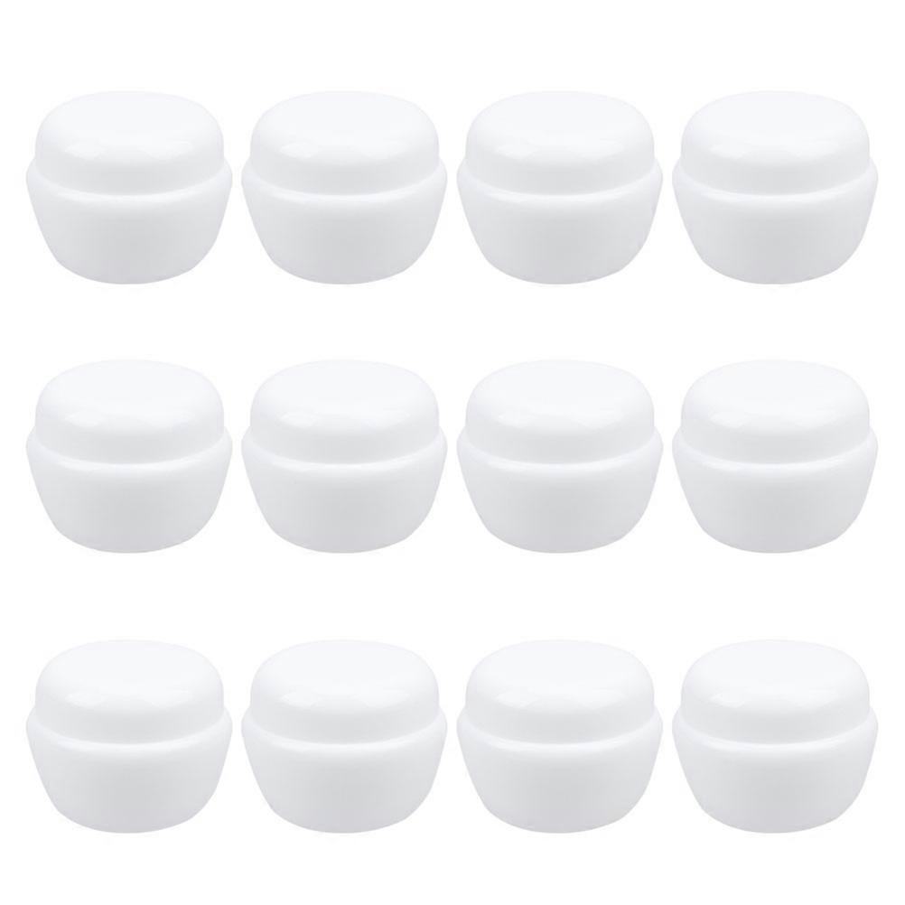 White Plastic Cosmetics Jars with Mushroom Shape for Travel Storage 10g