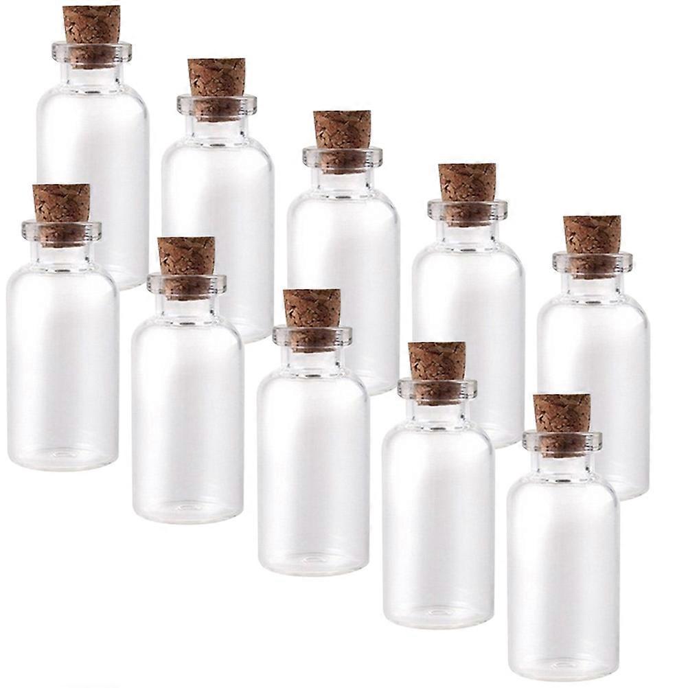 Transparent Wishing Bottle Mini Glass Bottle Diy Decoration For Craft Enthusiasts 1.5 Inch Height X 0.75 Inch Diameter 50Pcs
