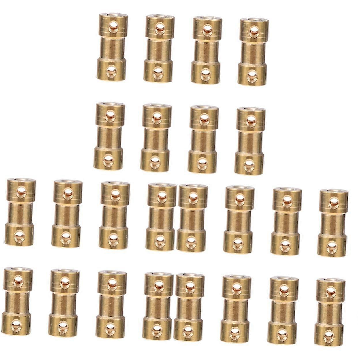 Brass Coupling Motor Shaft Coupling DIY Small Connections 0.8X1.8CMx3pcs Golden