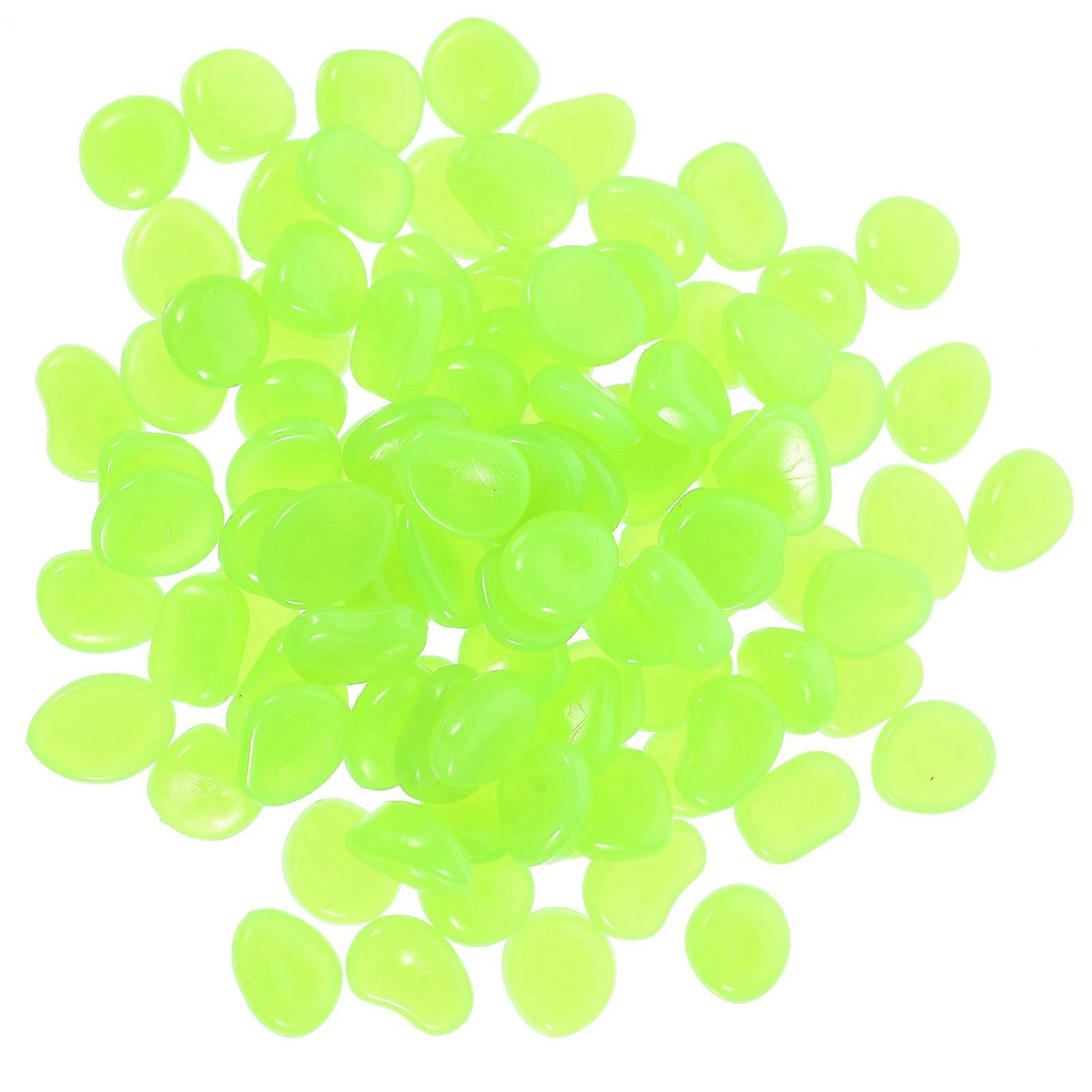 Pebbles For Garden Luminous Stones Glow In The Dark Decorative Artificial Stone Halloween Pathway Decor 0.5X1.8X2.3CM 200Pack