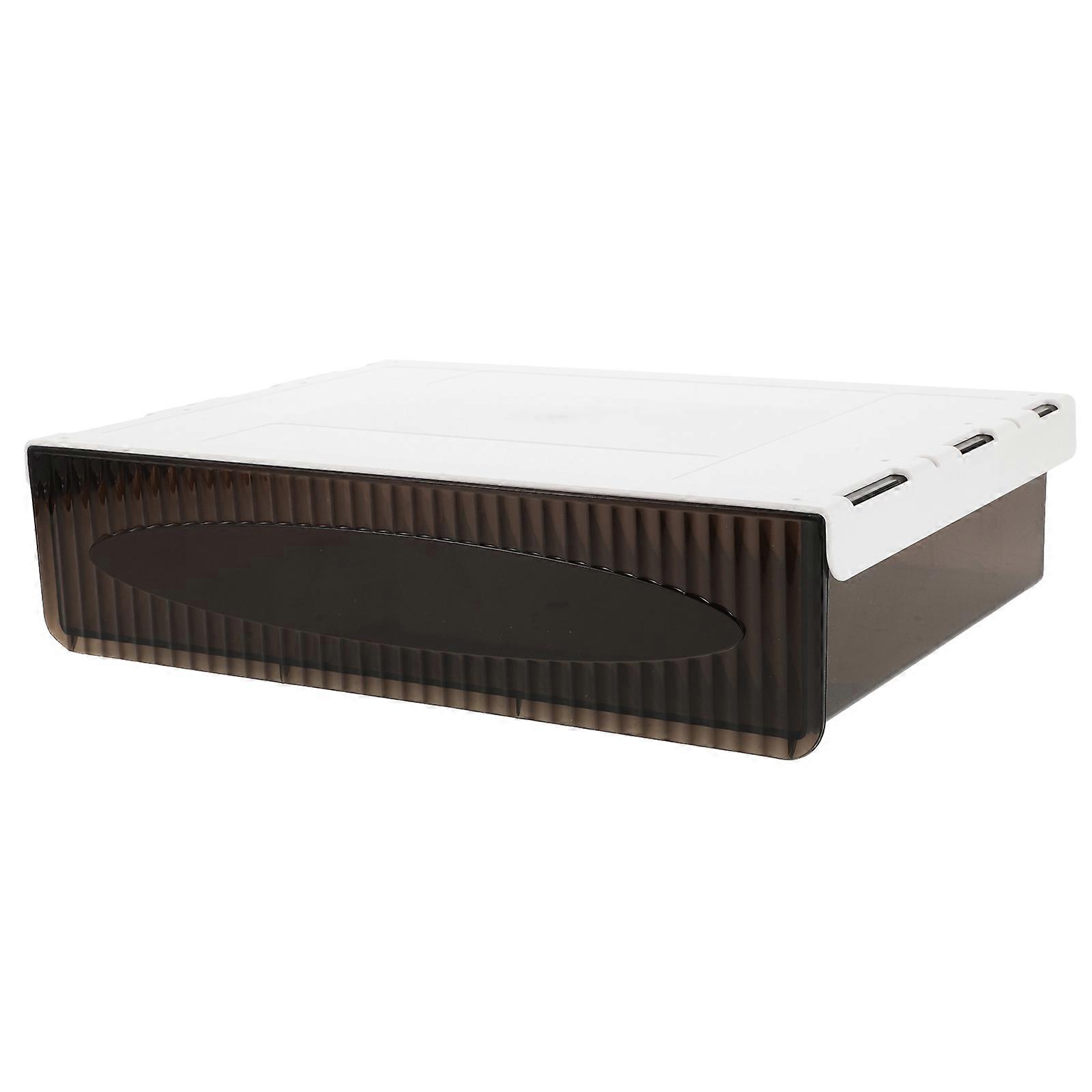 Desk Drawer Attachment Under Desk Organizer Storage Black 32.30X22.70X8.00CM Rectangular Modern and Simple 1Set