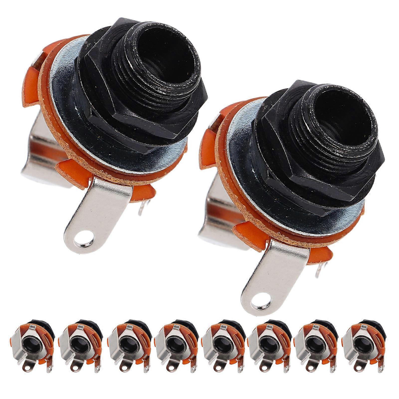 Audio Jack Socket For Instrument Repairers 10Pack 1/4 Inch 6.35mm Mono Output Function