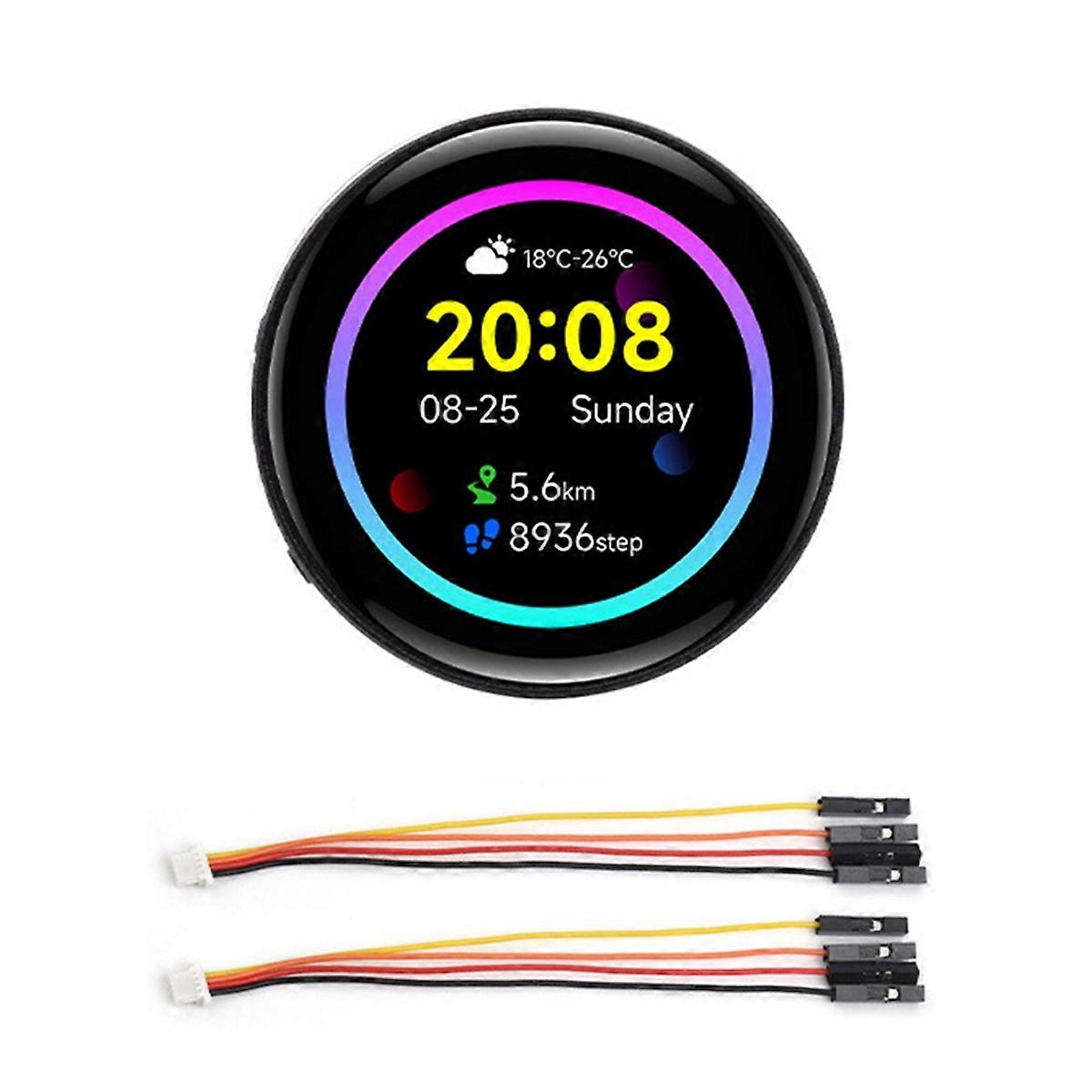 RP2350 1.43inch AMOLED Touchscreen Development Board 466x466 Built-in 6- Sensor with CNC Case for HMI LVGL