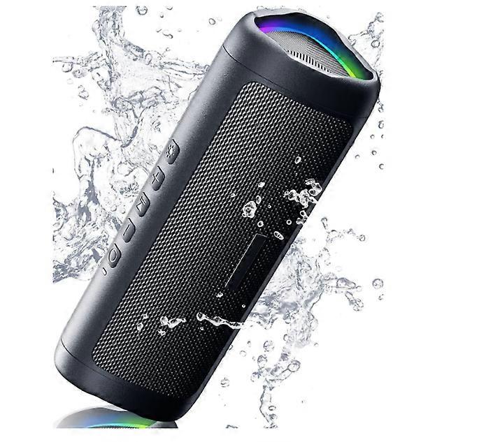 Bluetooth Speaker with HD Sound, Portable Wireless, IPX5 Waterproof, Up to 24H Playtime, TWS Pairing(Black)