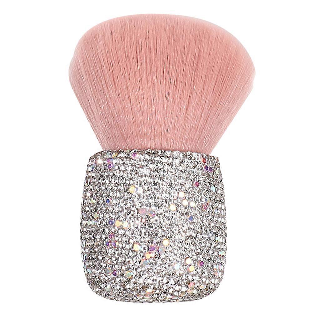 Retractable Makeup Brush Portable Design For Travel Smooth Application Pink 1Pcs