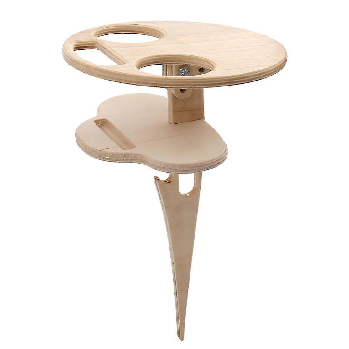 Outdoor Table Picnic Table Folding Table Double Layer Glass Rack for Garden Travel Khaki Table Outdoor