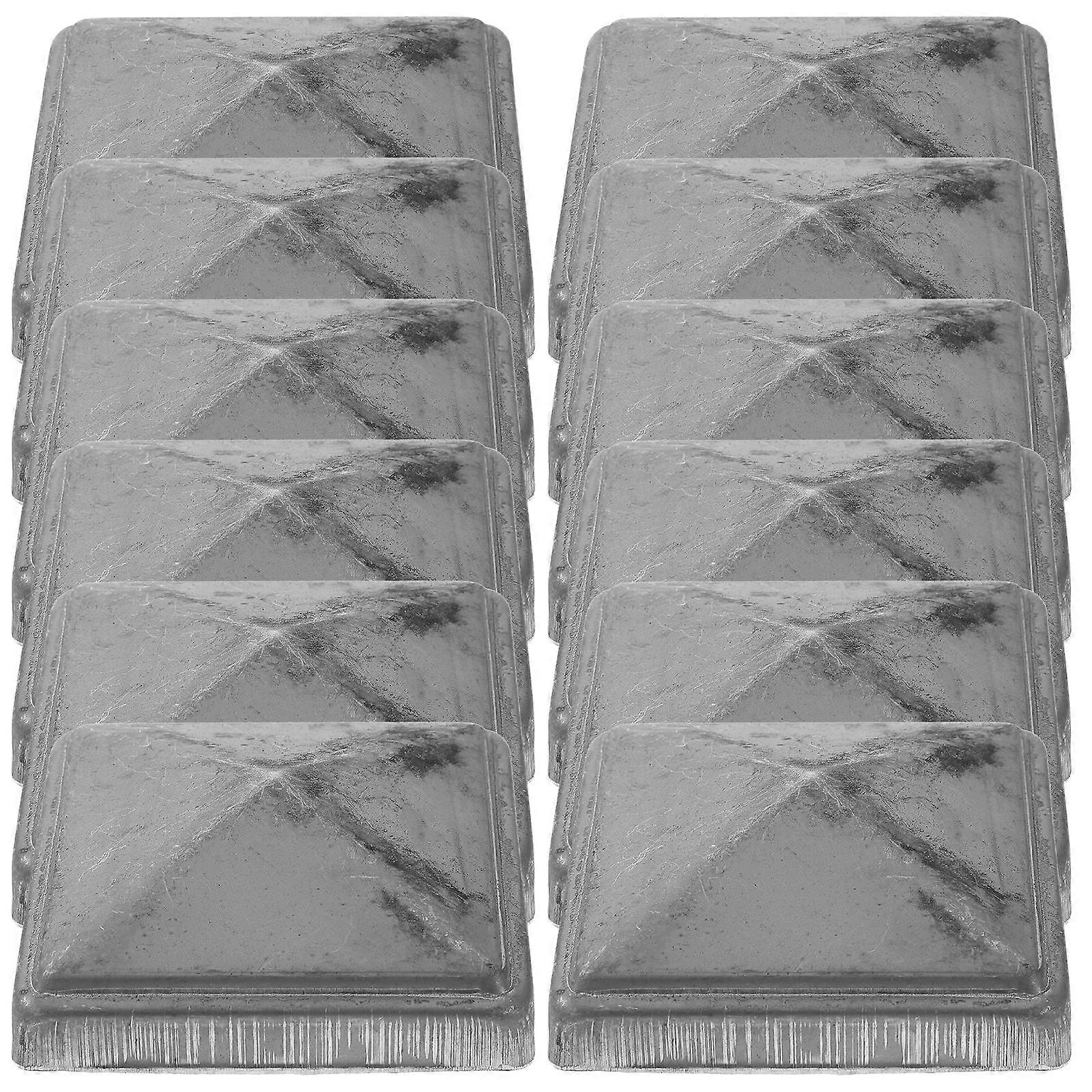 Fence Post Caps Metal Fence Pyramid Caps For Dock Prevent Weathering 12Pcs