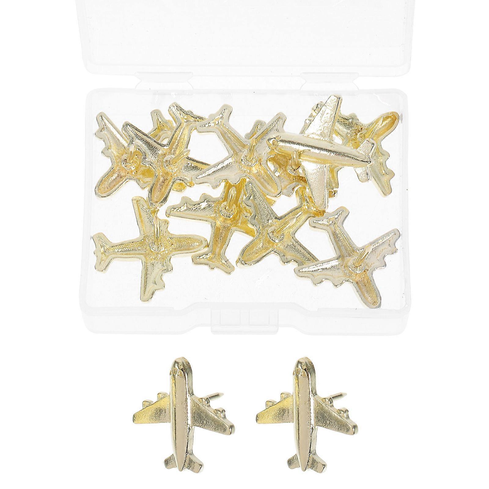 Novelty Push Pins Airplane Shape for Holding Items Bulletin Board Use Photo Display Map Pinning Home Office School 12Pcs