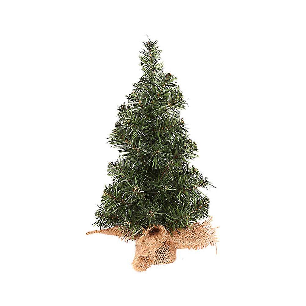Tree Figurine Mini Artificial Christmas Tree for Windowsill 11.8X2.4X2.4in Green PVC Decoration