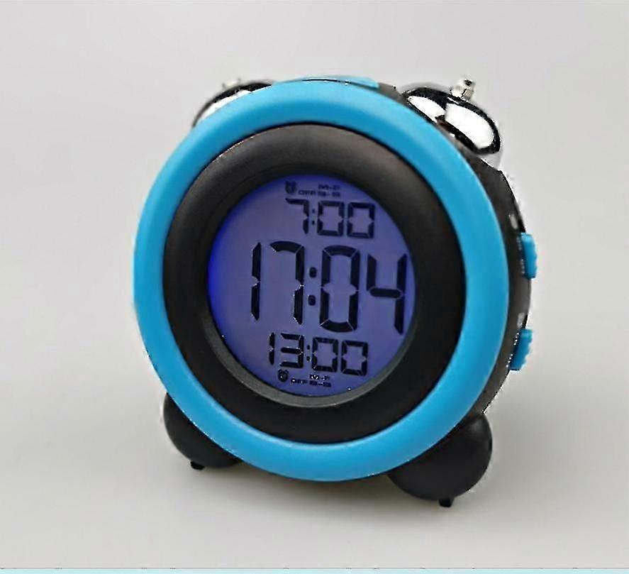 Loud Alarm Clock For Heavy Sleepers With Optional Alarm Dual Alarm Setting Snooze Function(full Body Blue)