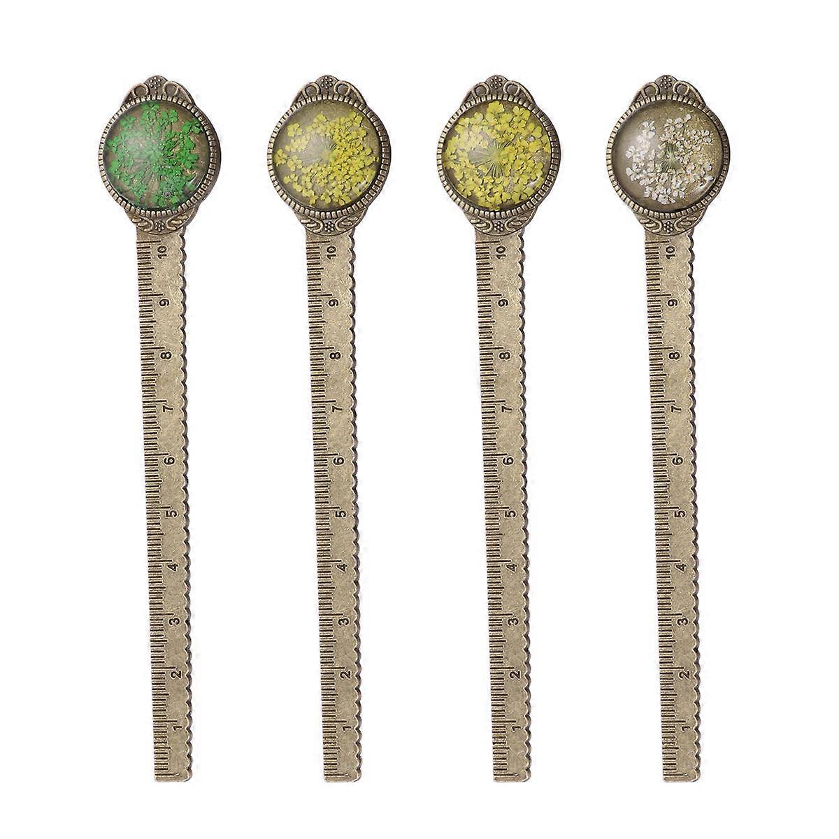 Fancy Bookmarks Creative Retro Book Marks For Reading Glass Gems 10cm Ruler Students Kids
