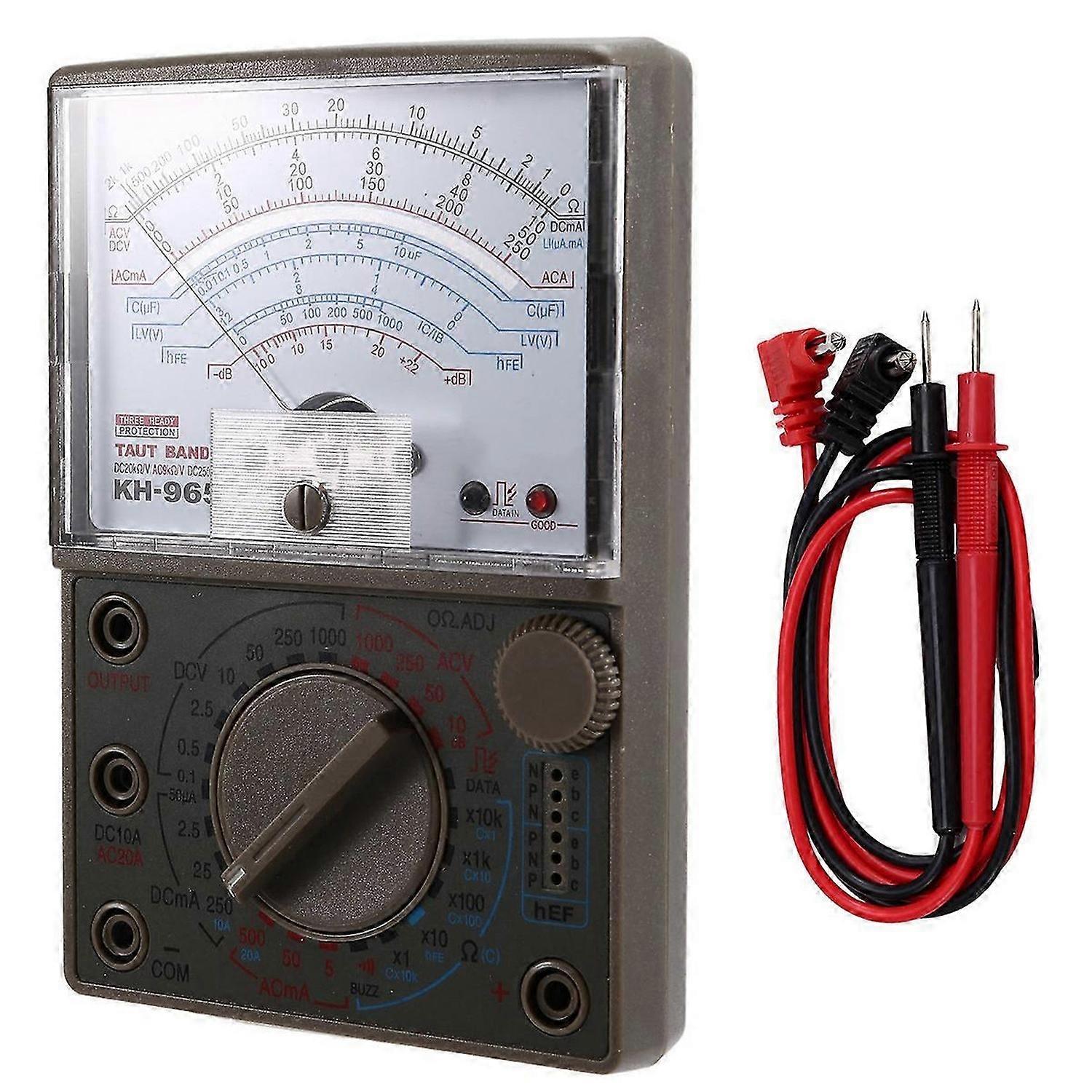 KH-965 Analog Multimeter Mechanical Pointer Meter AC/DC Voltage Current Resistance Meter with Test P