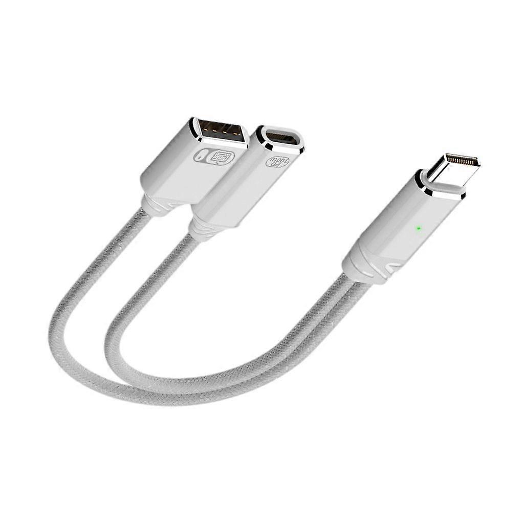 100W Schnellladung Doppelkopf USB C Splitter Kopfhörer Ladegerät Adapter Typ C