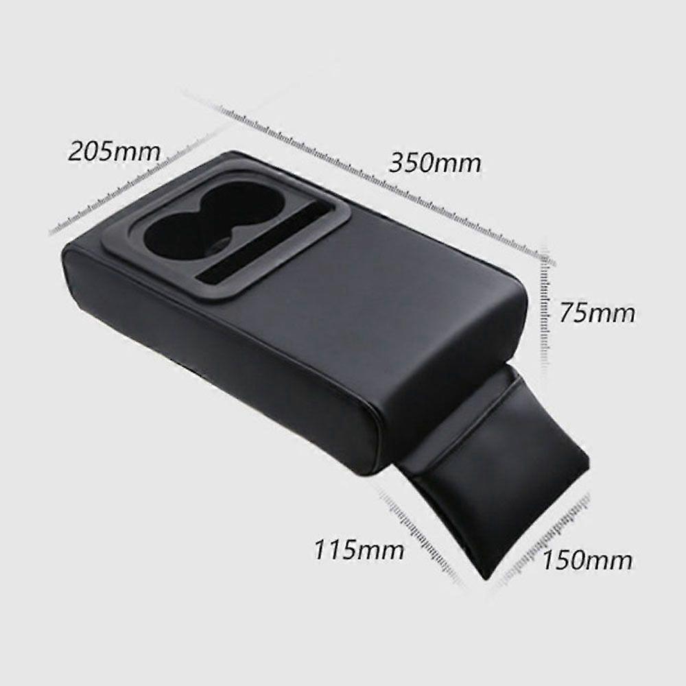 Car Armrest Cushion Heightened Elbow Support Memory Foam Center Console Armrest Pillow with Rear Seat Cup Holder Storage Pocket MK41205