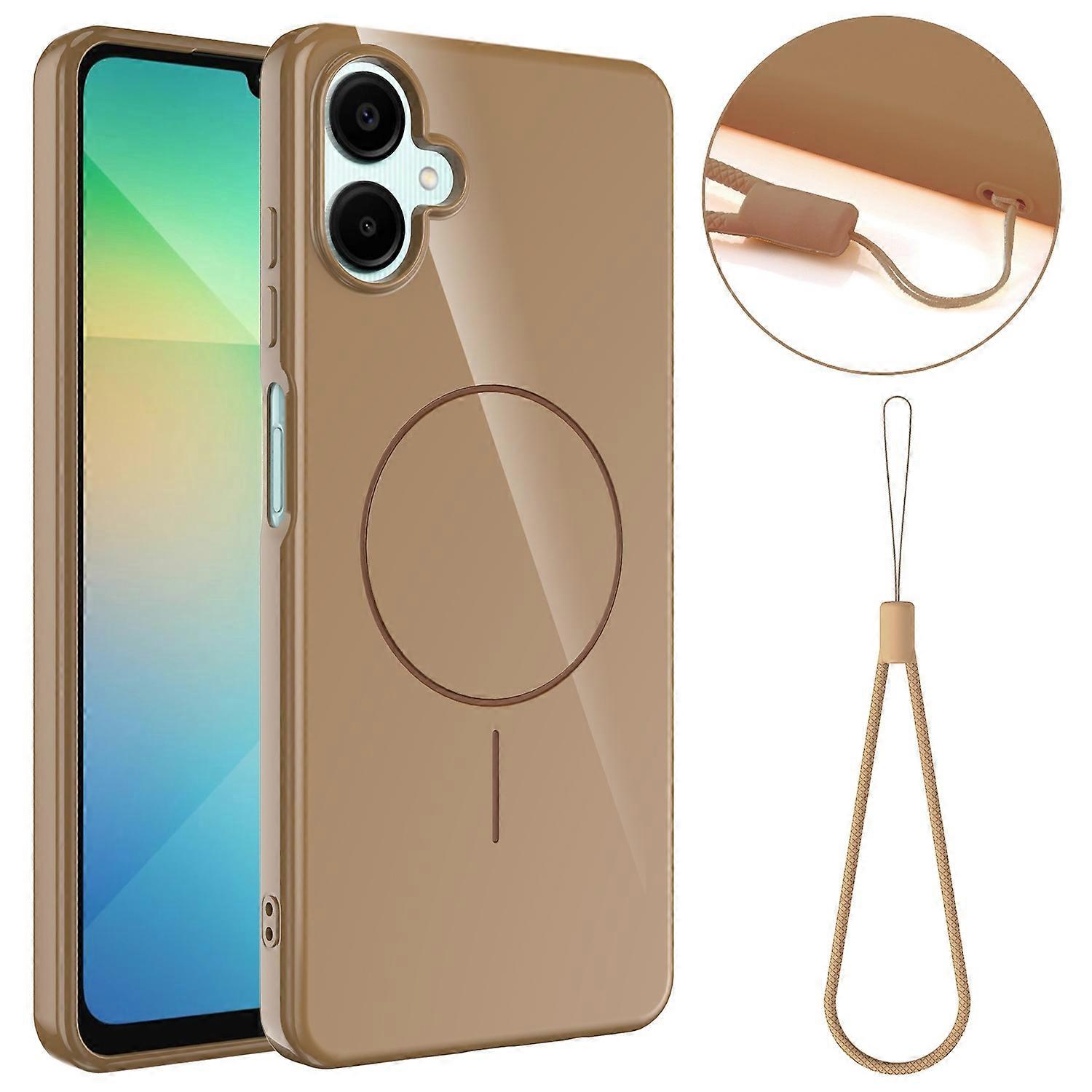 For Samsung Galaxy A07 Magnetic Case Compatible with MagSafe TPU Phone Back Cover with Lanyard