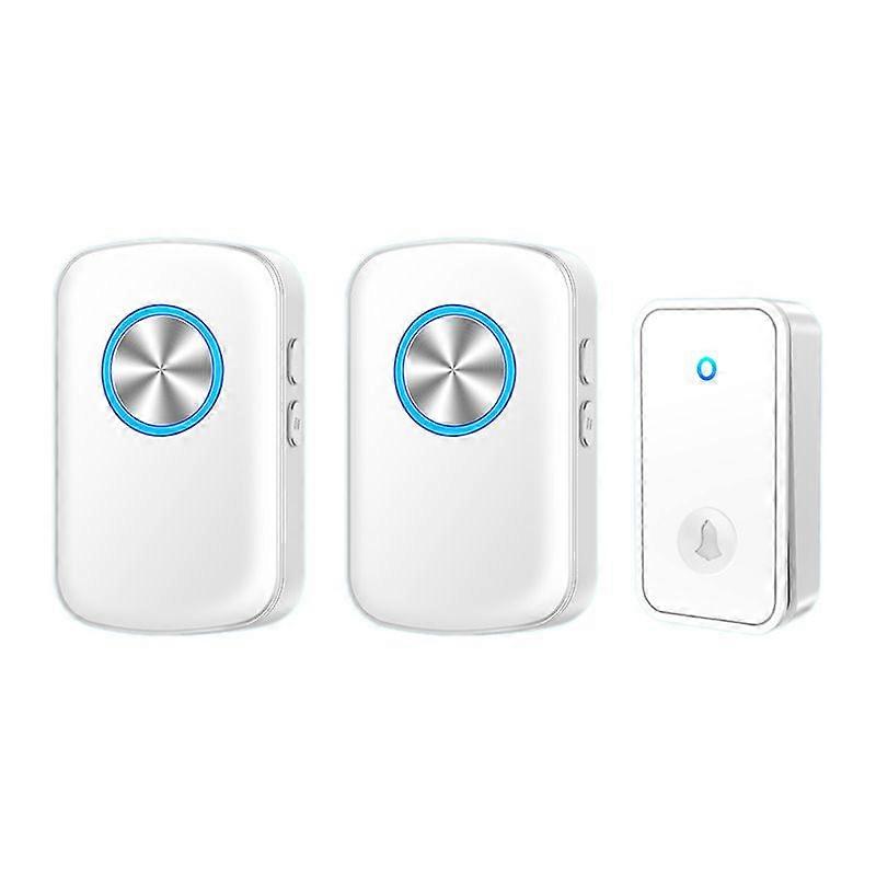 Wireless Doorbell Set with Self-Generating Transmitter + 2 Receiver Smart Home Doorbell
