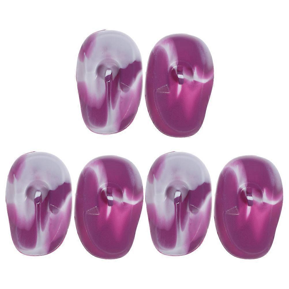 Waterproof Ear Muffs For Hair Dyeing Protector Reusable Purple 3Pairs