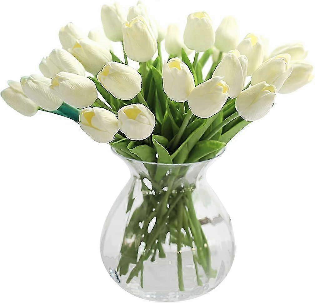 20pcs Real Touch Latex Artificial Tulips for Wedding Bouquets