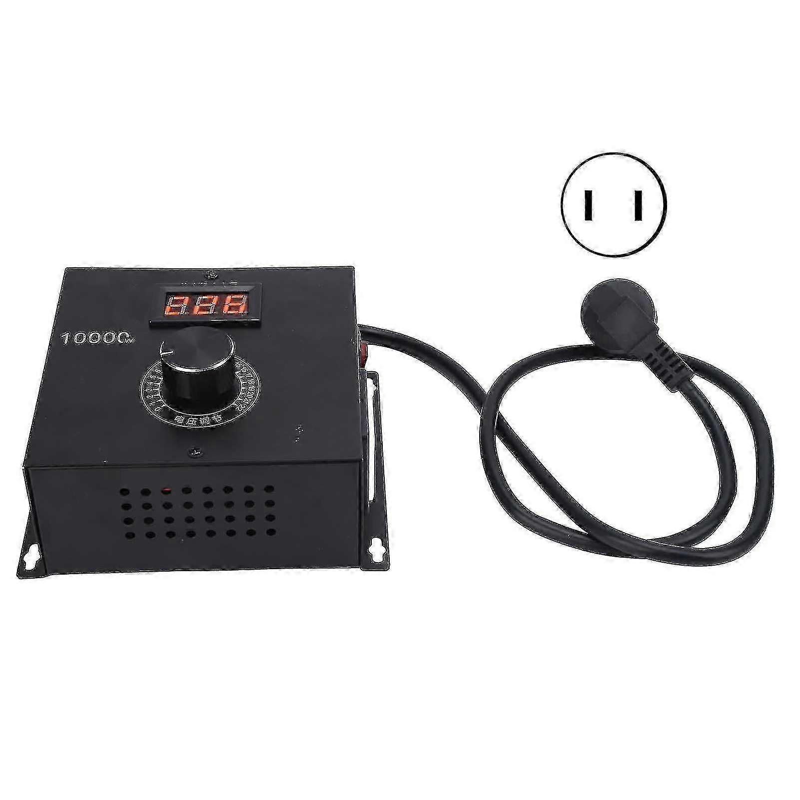High-Power Dimming Voltage Regulator with Knob Switch (US Plug 110V)
