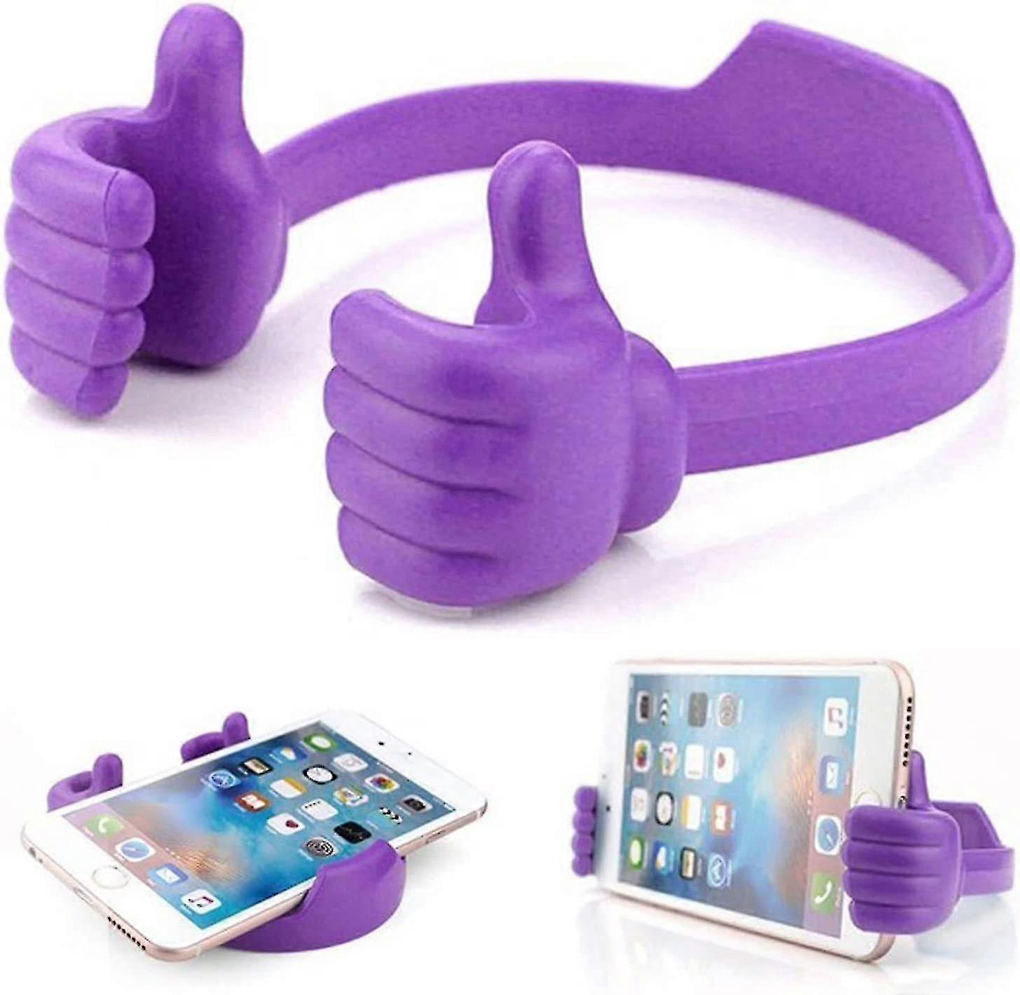 Support de pouce flexible universel pour smartphones et tablettes - Violet