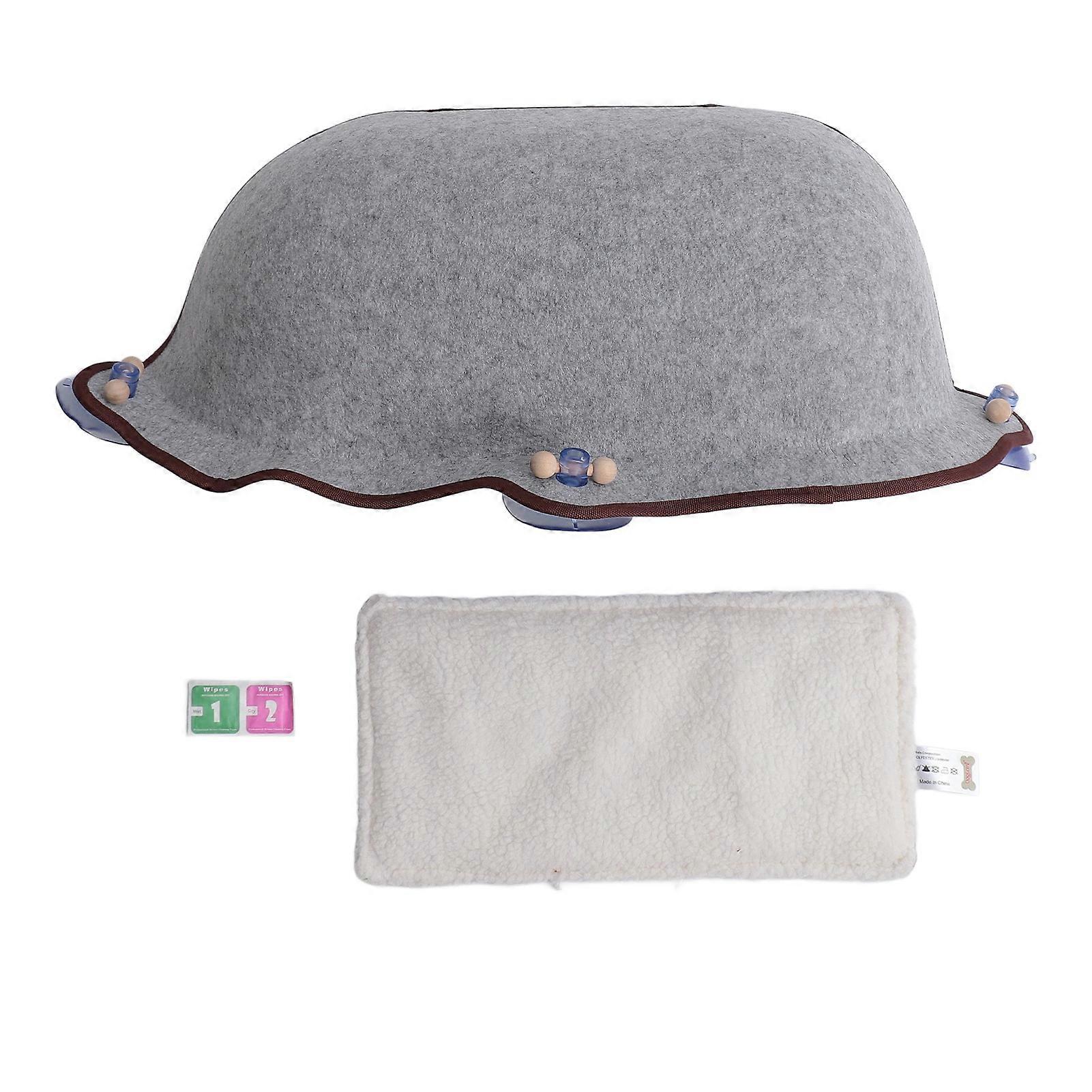 Cat Window Hammock Detachable Breathable Washable Cat Sill Window Perch Strong Suction Cat Window Bed for Windowsills Grey