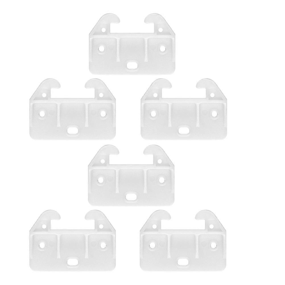 Dresser Drawer Track Replacement Crab Shaped Minimalist White Nylon Cabinet Rails 6Pcs