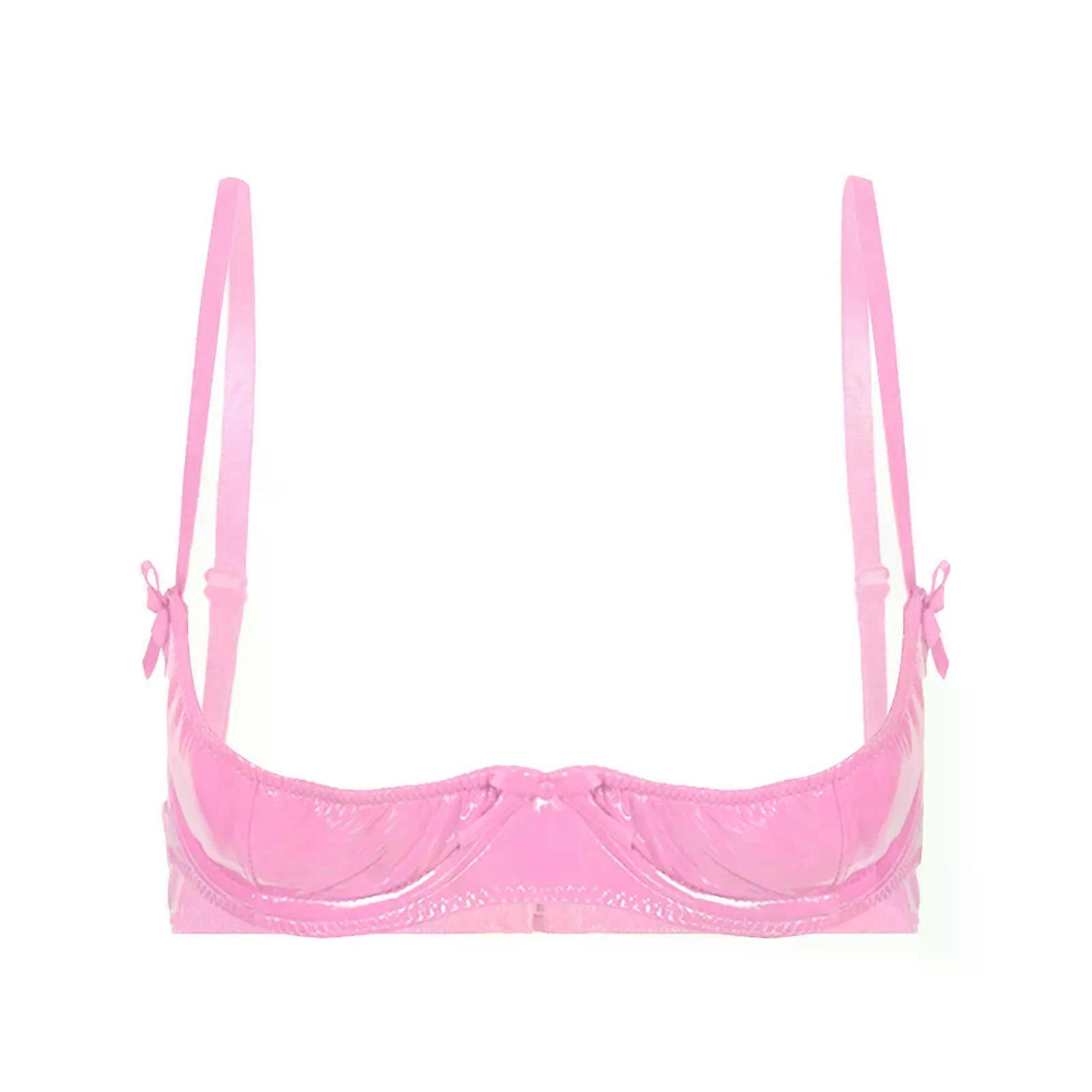 النساء مثير فتح كأس حمالة الصدر قمم الرطب نظرة براءات الاختراع الجلود المكشوفة الحلمات غير مبطنة Underwire حمالة صدر الملابس الداخلية ملابس داخلية ملابس نوم