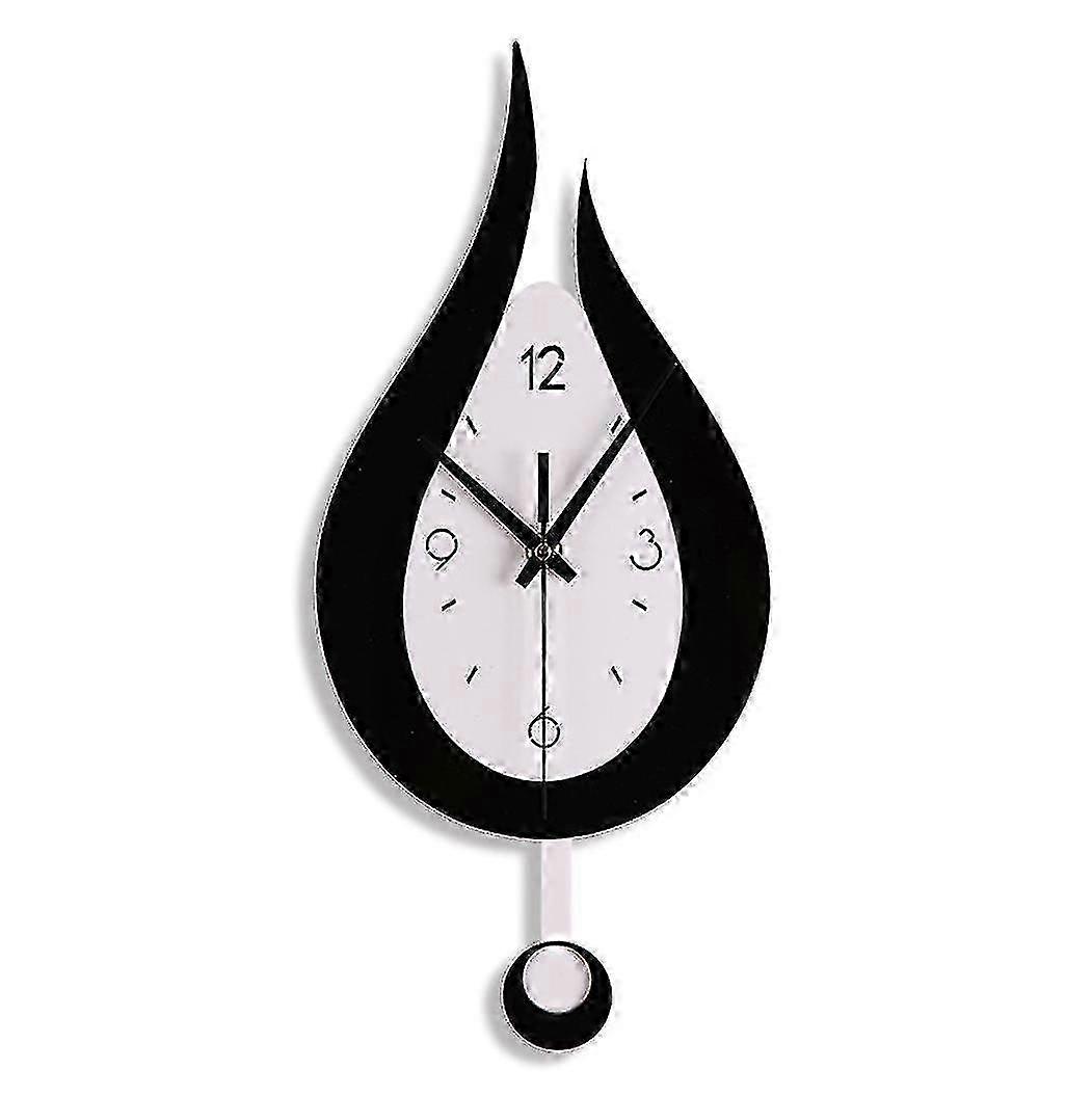 Modern Creative Water Drop Pendulum Clock, Silent Digital Wall Clock