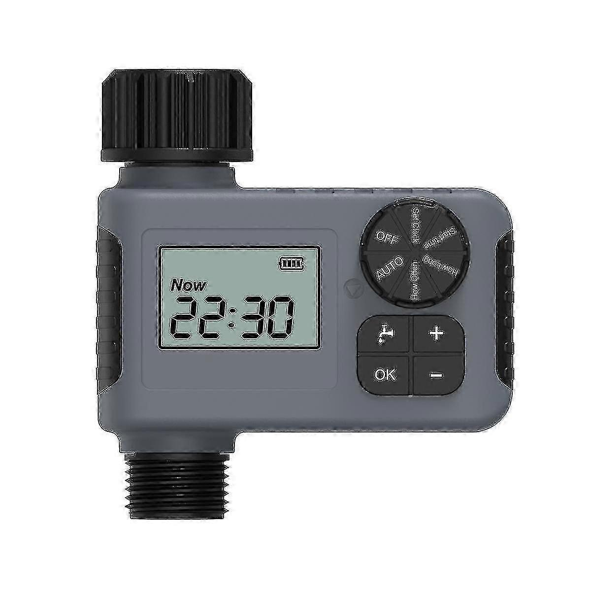 Large Screen Display Smart Water Timer for Garden Irrigation, Battery Powered and Waterproof