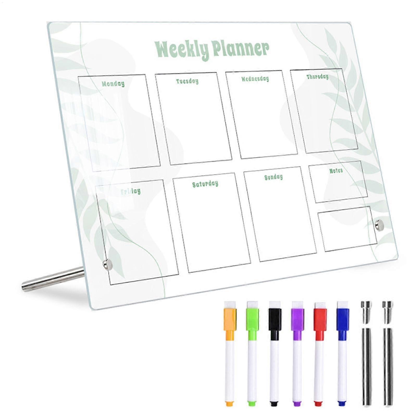 Weekly Planner Board for Wall Erasable Transparent Message Writing Board