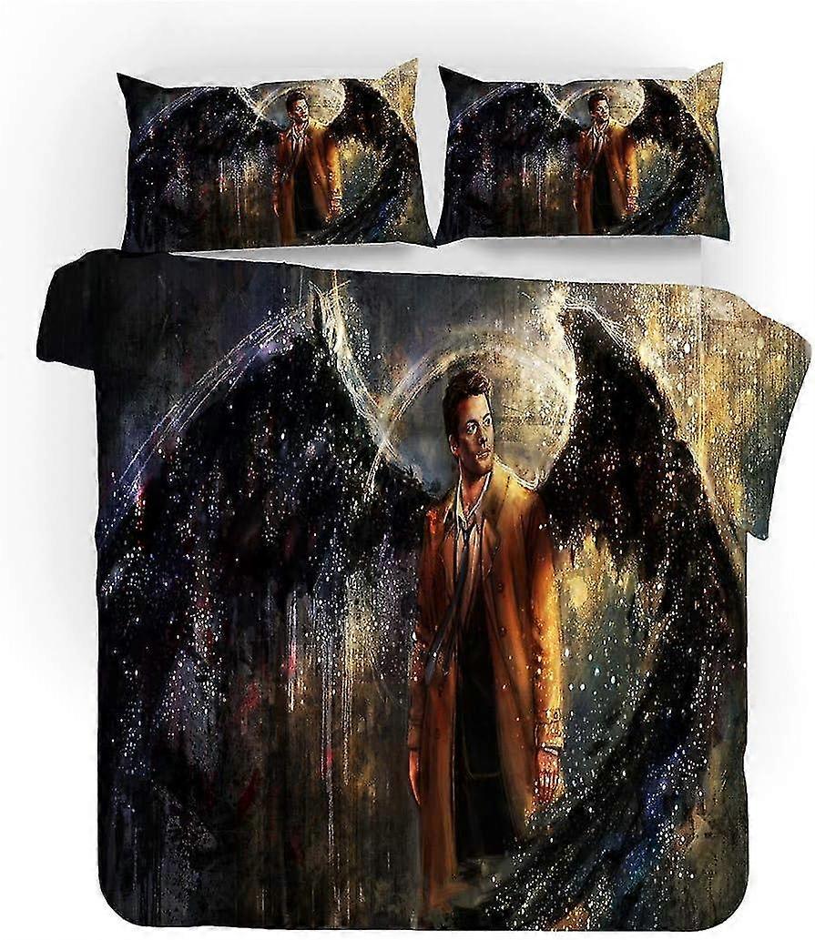 Three-Piece Bedding Set, Duvet Cover and Pillowcase, Microfibre, 3D Digital Print, Suitable for Certain Brand