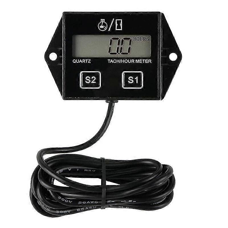 Digital Engine RPM Tachometer Hour Meter Gauge. For 2 Stroke and 4