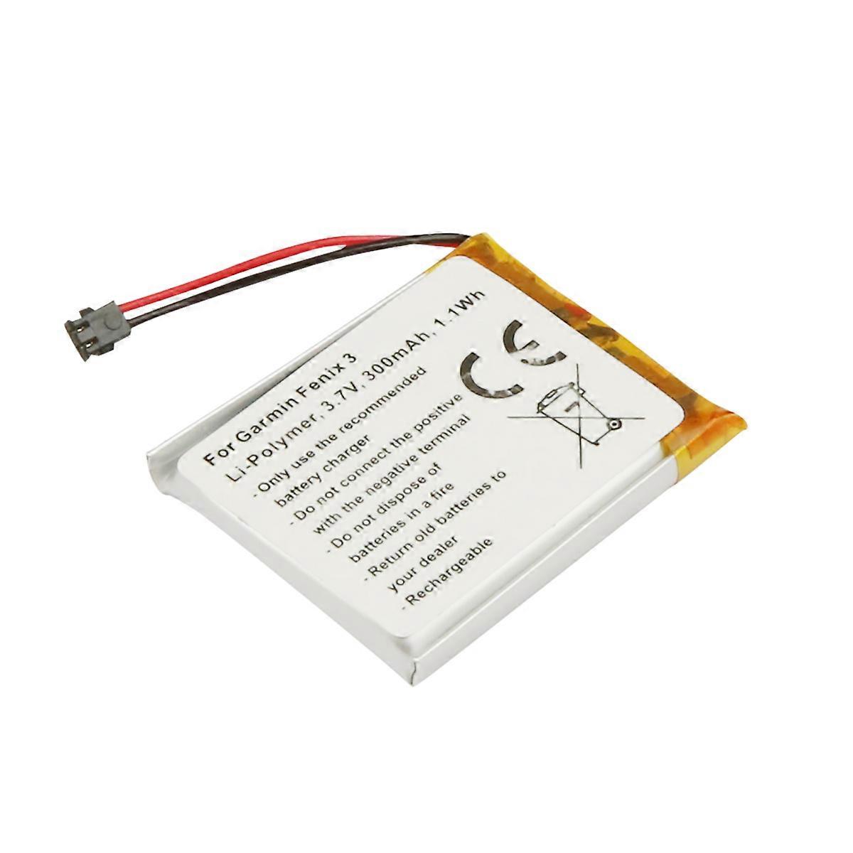 Μπαταρία Garmin Fenix 3 λι-πολυμερές 3.7V 300mAh 1.1Wh GPS ρολόι, λευκό