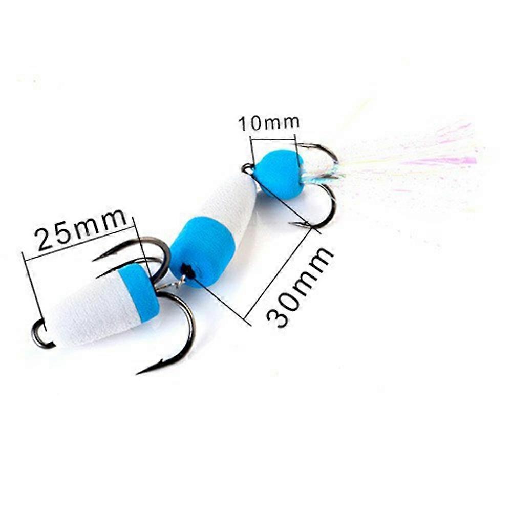 FISHKING Soft Fish Lure Foam Artificial Bait with Treble Hook Bass Fishing Accessory