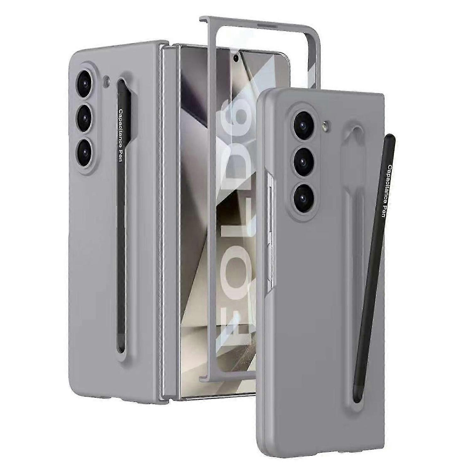 Case for Samsung Galaxy Z Fold 6 with S Pen & S Pen Holder and Built-in Screen Protector, Shockproof