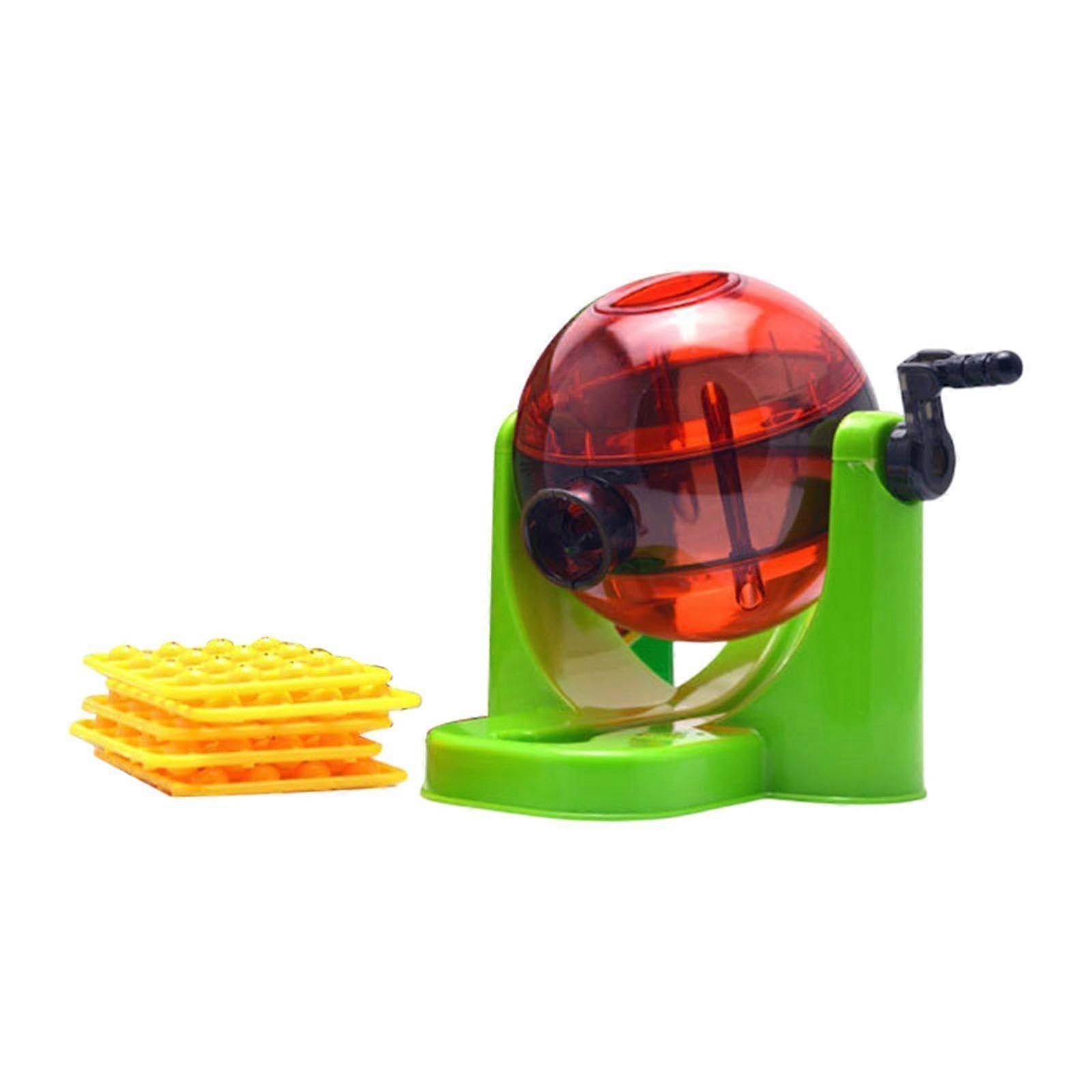 Lucky Number Picking Machine Lottery Game with Lottery Number Balls Lottery Machine Bingo Game for Parties Kids, Yellow Colored Balls